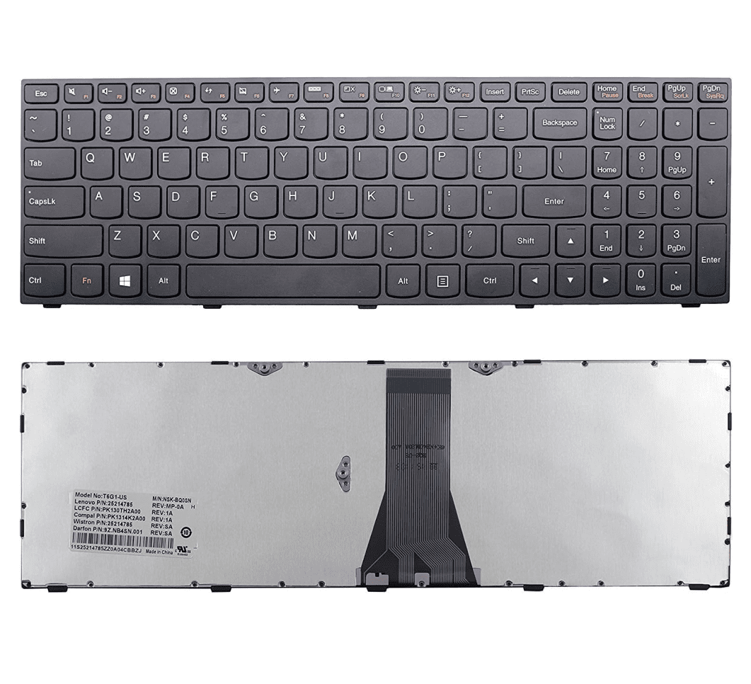 Nexspare Laptop Keyboard For Lenovo G50-70, B51-30, B70-80, B71-80, E50-70, G50-30, G51-35, G70-70, M50-80, Z50-75, Z70-80 – Without Backlight (Black)
